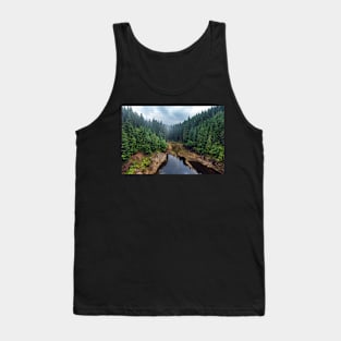 Lake Oasa at sunset in Romania Tank Top